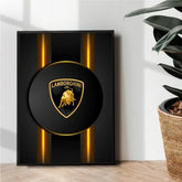 Lamborghini Logo poster illustration design - wall art
